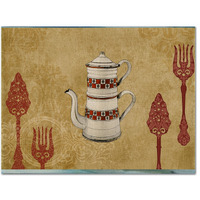 "Caroline's Treasures SB3088PLMT Teapot Welcome Fabric Placemat, Multicolor"