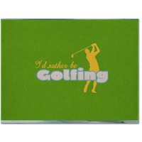"Caroline's Treasures SB3092PLMT I'D Rather Be Golfing Man On Green Fabric Placemat, Multicolor"