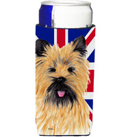 Cairn Terrier with English Union Jack British Flag Ultra Beverage Insulators for slim cans SC9832MUK