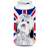Havanese with English Union Jack British Flag Tall Boy Beverage Insulator Hugger SC9874TBC