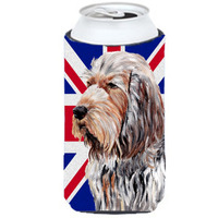 Otterhound with English Union Jack British Flag Tall Boy Beverage Insulator Hugger SC9879TBC