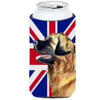 Leonberger with English Union Jack British Flag Tall Boy Beverage Insulator Hugger LH9500TBC