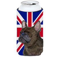 French Bulldog with English Union Jack British Flag Tall Boy Beverage Insulator Hugger SS4961TBC