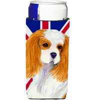 Cavalier Spaniel with English Union Jack British Flag Ultra Beverage Insulators for slim cans SS4969MUK