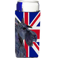 Scottish Terrier with English Union Jack British Flag Ultra Beverage Insulators for slim cans SS4971MUK
