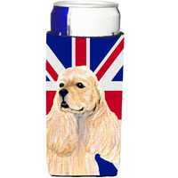 Cocker Spaniel Buff with English Union Jack British Flag Ultra Beverage Insulators for slim cans SS4964MUK