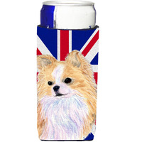 Chihuahua with English Union Jack British Flag Ultra Beverage Insulators for slim cans SS4915MUK