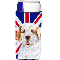 Clumber Spaniel with English Union Jack British Flag Ultra Beverage Insulators for slim cans SS4942MUK