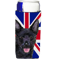 Australian Kelpie with English Union Jack British Flag Ultra Beverage Insulators for slim cans SS4940MUK