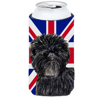 Affenpinscher with English Union Jack British Flag Tall Boy Beverage Insulator Hugger SS4953TBC