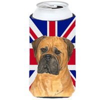 Bullmastiff with English Union Jack British Flag Tall Boy Beverage Insulator Hugger SS4959TBC