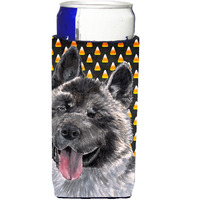 Akita Candy Corn Halloween Ultra Beverage Insulators for slim cans SC9486MUK