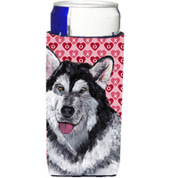 Alaskan Malamute Hearts Love and Valentine's Day Ultra Beverage Insulators for slim cans SC9494MUK