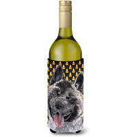 Akita Candy Corn Halloween Wine Bottle Beverage Insulator Hugger SC9486LITERK