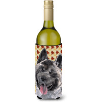 Akita Fall Leaves Wine Bottle Beverage Insulator Hugger SC9485LITERK