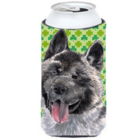 Akita St. Patrick's Day Shamrock Tall Boy Beverage Insulator Hugger SC9483TBC