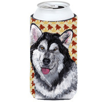 Alaskan Malamute Fall Leaves Tall Boy Beverage Insulator Hugger SC9495TBC