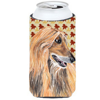 Afghan Hound Fall Leaves Tall Boy Beverage Insulator Hugger SC9504TBC