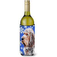 Otterhound Winter Snowflakes Wine Bottle Beverage Insulator Hugger SC9780LITERK