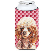Red Miniature Poodle Hearts and Love Tall Boy Beverage Insulator Hugger SC9699TBC