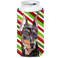 German Pinscher Candy Cane Christmas Tall Boy Beverage Insulator Hugger SC9812TBC
