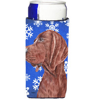Redbone Coonhound Winter Snowflakes Ultra Beverage Insulators for slim cans SC9779MUK