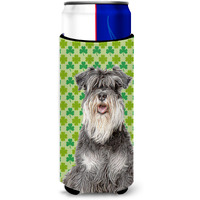 St. Patrick's Day Shamrock Schnauzer Ultra Beverage Insulators for slim cans KJ1199MUK