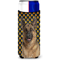 Candy Corn Halloween German Shepherd Ultra Beverage Insulators for slim cans KJ1215MUK