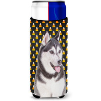 Candy Corn Halloween Alaskan Malamute Ultra Beverage Insulators for slim cans KJ1210MUK