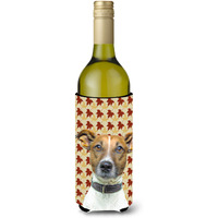 Fall Leaves Jack Russell Terrier Wine Bottle Beverage Insulator Hugger KJ1204LITERK