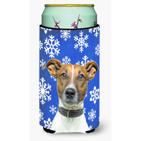 Winter Snowflakes Holiday Jack Russell Terrier Tall Boy Beverage Insulator Hugger KJ1176TBC