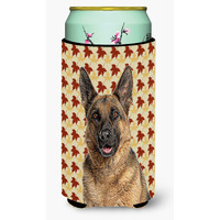 Fall Leaves German Shepherd Tall Boy Beverage Insulator Hugger KJ1208TBC