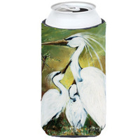Blessing at Feeding Time Egret Family Tall Boy Beverage Insulator Hugger MW1186TBC