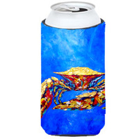 Blue Crab on Blue Sr. Tall Boy Beverage Insulator Hugger MW1187TBC