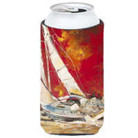 Red Sailboat Tall Boy Beverage Insulator Hugger JMK1154TBC