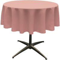 LA Linen Polyester Poplin Tablecloth 58-Inches Round, Dusty Rose