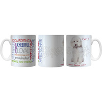 Pet Coffee Mug 11oz Poodle White
