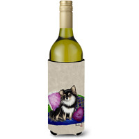 Chihuahua on their couch Wine Bottle Beverage Insulator Hugger MH1012LITERK