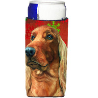 Irish Setter Red Snowflakes Holiday Christmas Ultra Beverage Insulators for slim cans LH9576MUK