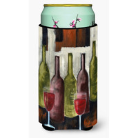 Carolines Treasures Red Wine by Pedrina Sutton Tall Boy Koozie Hugger, Multicolor