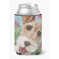 Carolines Treasures JYJ0178CC Fox Terrier by Judith Yates Can or Bottle Hugger, Multicolor