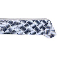 J&M Navy Grid Vinyl Tablecloth 60x102
