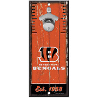 Cincinnati Bengals Sign Wood 5x11 Bottle Opener - Special Order