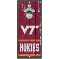 Virginia Tech Hokies Sign Wood 5x11 Bottle Opener