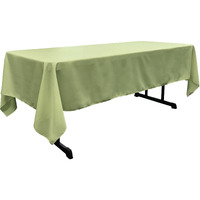 LA Linen Polyester Poplin 60 by 108-Inch Rectangular Tablecloth, Sage