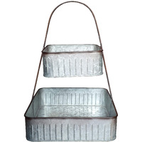 Two-Tiered Corrugated Square Tray