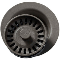 Elkay Polymer 3-1/2" Disposer Flange with Removable Basket Strainer and Rubber Stopper Chestnut