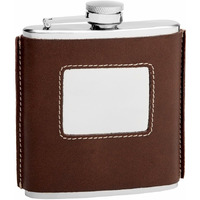 6 Oz. Brown Leather Hip Flask Holders
