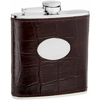 6 Oz. Hip Flask Holders with Eel Skin Patterns