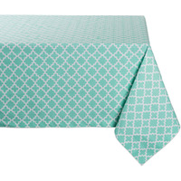 DII Aqua Lattice Tablecloth